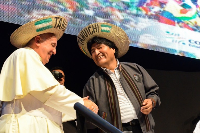 evo-morales y papa-francisco
