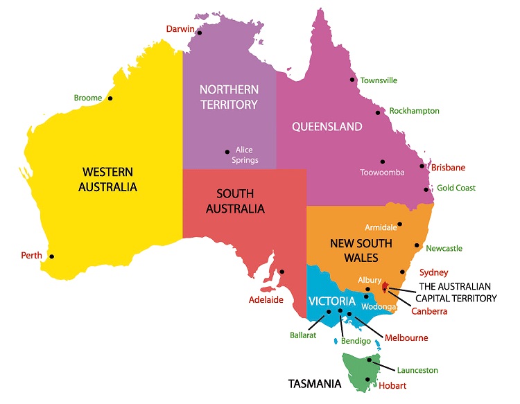 Mapa Australia