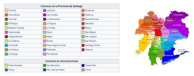 Comunas del Gran Santiago