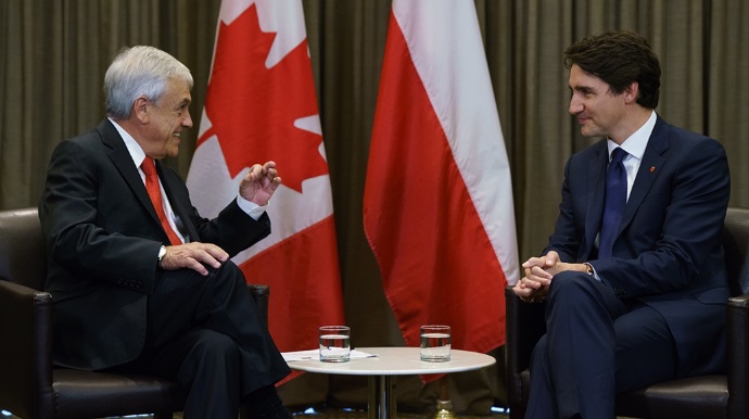 Sebastian Piñera y Justin Trudeau